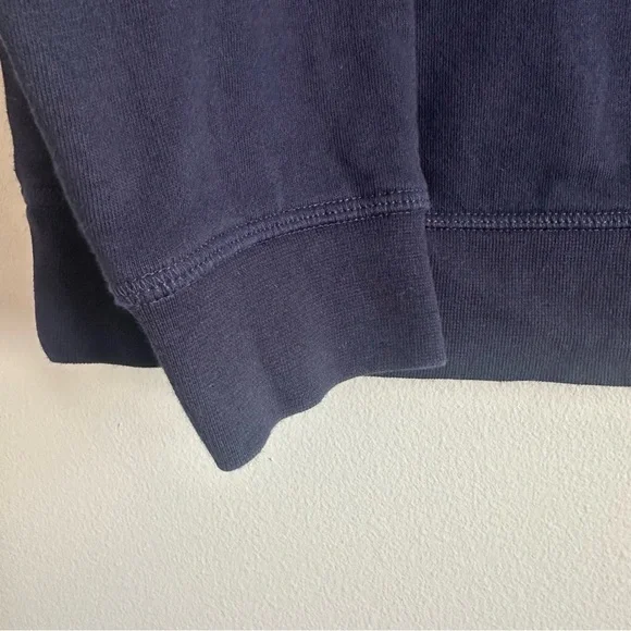 Boden “Oh Yeah” Sweatshirt, Navy, Leopard Print lettering, Women’s Size Large - Picture 6 of 9